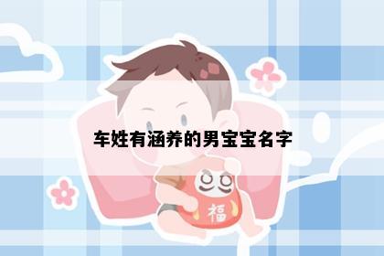 车姓有涵养的男宝宝名字